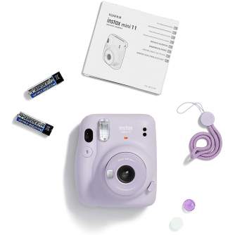 Momentfoto kamera - Instax mini 11 Lilac Purple + Glossy filma 10gab (ceriņu violeta) momentfoto - ātri pasūtīt no ražotāja