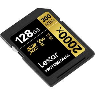 Memory Cards - LEXAR PRO 2000X SDHC/SDXC UHS-II U3(V90) R300/W260 (W/O CARDREADER) 128GB LSD2000128G-BNNNG - buy today in store and with delivery