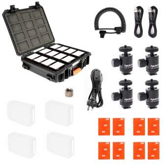 On-camera LED light - Aputure AL-MC RGBWW Mini On Camera 12-Light Travel Kit - quick order from manufacturer