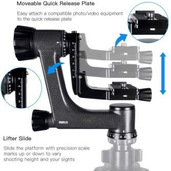 Tripod Heads - SIRUI PH-10 GIMBAL HEAD CARBON PH-10 - quick order from manufacturer