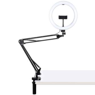 Puluz Foldable arm stand 10 inch 26cm bi-color LED Ring Vlogging Video Light Live PKT3090B