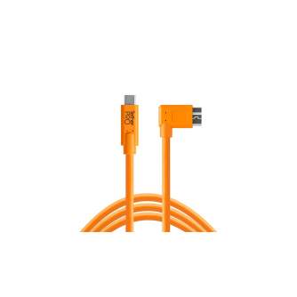 Cables - TETHERPRO USB-C TO 3.0 MICRO-B RIGHT ANGLE 4.6 M ORANGE CUC33R15-ORG - quick order from manufacturer