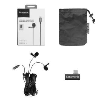 Discontinued - SARAMONIC LAVMICRO U3C LAVALIER MIC FOR USB TYPE-C DEVICES (6M) DUAL /2-PERSON 