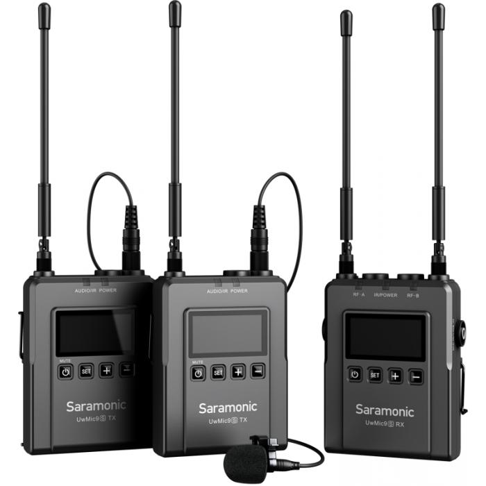 Bezvadu audio sistēmas - Saramonic Lavalier Microphone Set UwMic9S TX9S + TX9S + RX9S UHF Wireless - быстрый заказ от производит