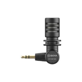 Mikrofoni viedtālruņiem - Boya Mini Condenser Microphone BY M110 for 3.5mm TRRS - ātri pasūtīt no ražotāja