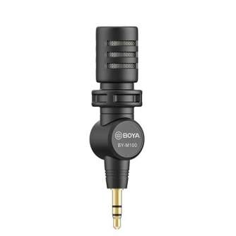 Mikrofoni viedtālruņiem - Boya Mini Condenser Microphone BY M110 for 3.5mm TRRS - ātri pasūtīt no ražotāja