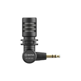 Mikrofoni viedtālruņiem - Boya Mini Condenser Microphone BY M110 for 3.5mm TRRS - ātri pasūtīt no ražotāja