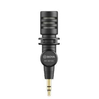 Mikrofoni viedtālruņiem - Boya Mini Condenser Microphone BY M110 for 3.5mm TRRS - ātri pasūtīt no ražotāja