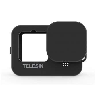 Sporta kameru aksesuāri - Telesin Black Silicone case for GoPro Hero12 HERO11 Hero 9 HERO10 - perc šodien veikalā un ar piegādi