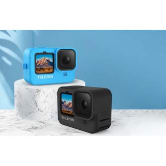 Accessories for Action Cameras - Telesin Black Silicone case for GoPro hero12 HERO11 Hero 9 HERO10 - buy today in store and with delivery