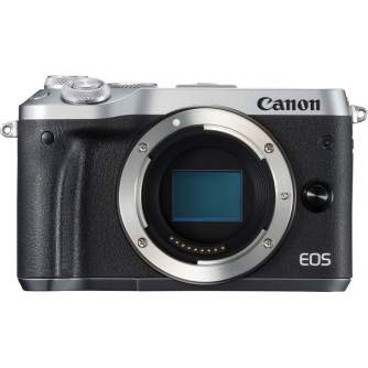 Discontinued - Canon EOS M6 Mirrorless Camera Body Silver CC145