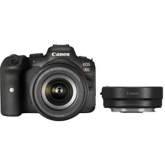 Bezspoguļa kameras - Canon EOS R6 + RF 24-105mm F4-7.1 IS STM + Mount Adapter EF-EOS R - быстрый заказ от производителя