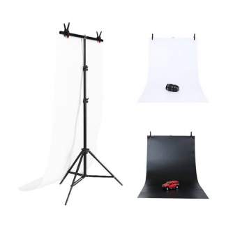 Background Set with Holder - Puluz Photo studio background support 70x200cm + Backdrops 2 pcs DCA0976 - buy today in store and with delivery