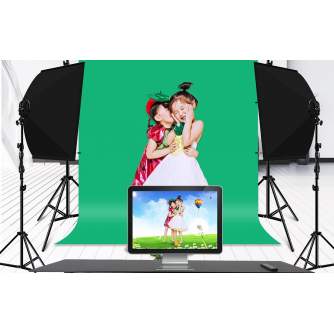 Fonu komplekti ar turētāju - Puluz Photo studio background support 2x2m + Backdrops 3 pcs PKT5204 - быстрый заказ от производите