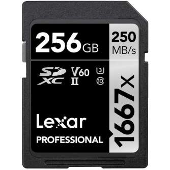 Memory Cards - Lexar memory card SDXC 256GB Professional 1667x UHS-II U3 V60 LSD256CB1667 - quick order from manufacturer