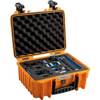 Cases - BW OUTDOOR CASE TYPE 3000 FOR 1X GOPRO HERO 9 BUNDLE, 2X HERO 9, MEDIA MOD (CHARGE-IN-CASE), ORANGE 3000/O/GOPRO9 - quick order from manufacturer