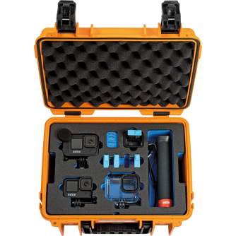 Cases - BW OUTDOOR CASE TYPE 3000 FOR 1X GOPRO HERO 9 BUNDLE, 2X HERO 9, MEDIA MOD (CHARGE-IN-CASE), ORANGE 3000/O/GOPRO9 - quick order from manufacturer