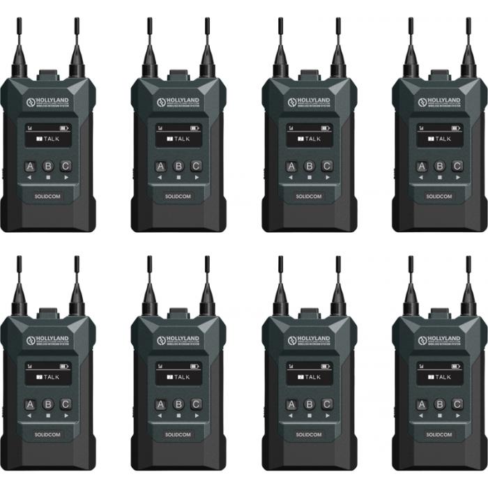 Wireless Video Transmitter - Hollyland Solidcom M1 Wireless Intercom System with 8 Belt Packs - quick order from manufacturer