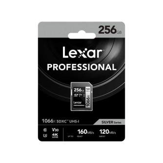 Memory Cards - LEXAR Pro 1066x SDXC U3 (V30) UHS-I R160/W120 256GB - quick order from manufacturer