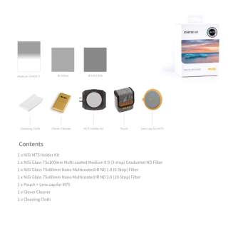 Filter Sets - NiSi M75 Starter Kit 75mm System for Mirrorless Cameras - quick order from manufacturer