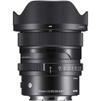 Objektīvi bezspoguļa kamerām - Sigma 20mm F2 DG DN [Contemporary] objektīvs priekš Sony-E - ātri pasūtīt no ražotāja