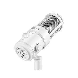 Podcast Microphones - Deity VO-7U USB Podcast Streamer Kit (White) RGB ring includes a Boom Arm - quick order from manufacturer