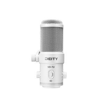 Podcast Microphones - Deity VO-7U USB Podcast Streamer Kit (White) RGB ring includes a Boom Arm - quick order from manufacturer