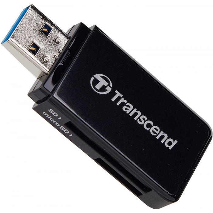 Karšu lasītājs - TRANSCEND MEMORY READER FLASH 3,0 SDHC/SDXC & MICRO SDHC/S TS-RDF5(Black) - ātri pasūtīt no ražotāja