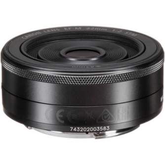 Mirrorless Lenses - Canon EF-M 22mm f2 STM Black - quick order from manufacturer