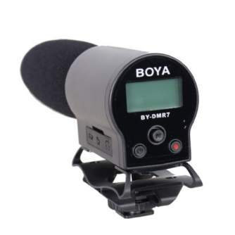 On-Camera Microphones - Boya Mini Condenser Microphone BY-DMR7 with Recorder - quick order from manufacturer