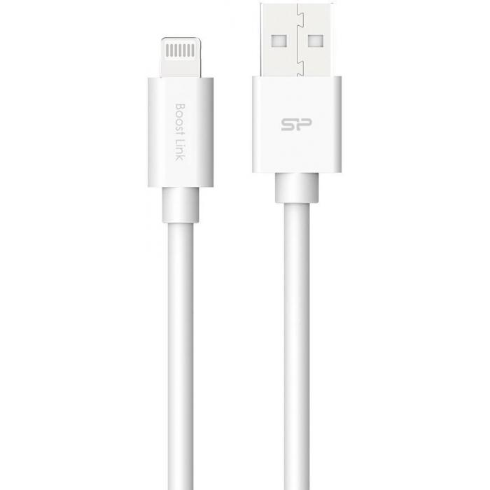 Кабели - Silicon Power cable USB - Lightning Boost Link 1m, white SP1M0ASYLK15AL1W - быстрый заказ от производителя