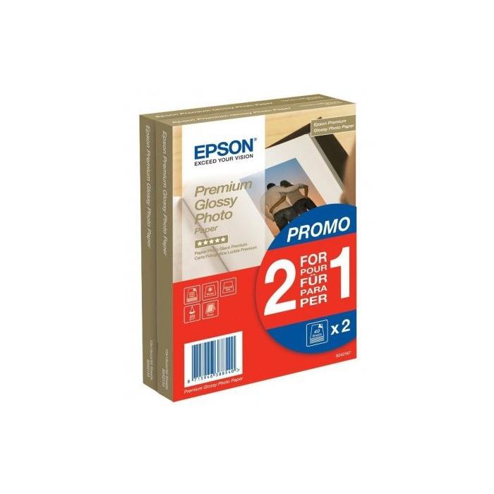 Photo paper for printing - Epson photo paper 10x15 Premium Glossy 255g 2x40 sheets C13S042167 - quick order from manufacturer