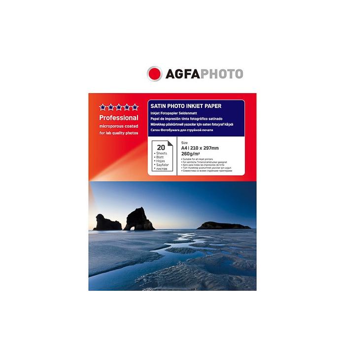 Fotopapīrs printeriem - AgfaPhoto fotopapīrs A4 Professional Satin 260g 20 lapas AP26020A4SN - ātri pasūtīt no ražotāja