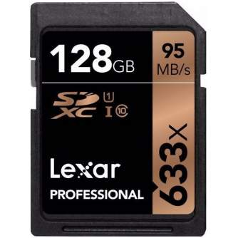 Vairs neražo - Lexar atmiņas karte SDXC 128GB Pro 633x U3 V30 95MB/s LSD128GCB1EU633