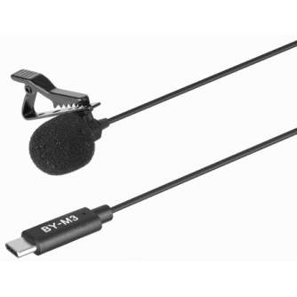 Piespraužamie mikrofoni (Lavalier) - Boya Clip-on Lavalier Microphone BY-M3 for USB-C Android & iPhone 15 - ātri pasūtīt no ražotāja