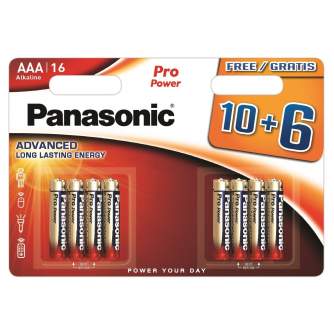 Vairs neražo - Panasonic Batteries Panasonic Pro Power baterija LR03PPG/16B 10+6gb. LR03PPG/16BW 10+6F