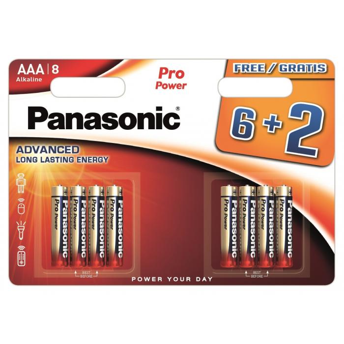 Vairs neražo - Panasonic Batteries Panasonic Pro Power baterijas LR03PPG/8B (6+2) LR03PPG/8B (6+2)