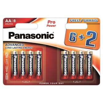 Vairs neražo - Panasonic Batteries Panasonic Pro Power baterijas LR6PPG/8BW (6+2) LR6PPG/8B (6+2)