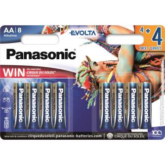 Vairs neražo - Panasonic Batteries Panasonic Evolta baterija LR6EGE/8B (4+4) LR6EGE/8BW 4+4F