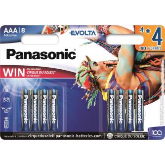 Vairs neražo - Panasonic Batteries Panasonic Evolta baterija LR03EGE/8B (4+4 gb.) LR03EGE/8BW 4+4F