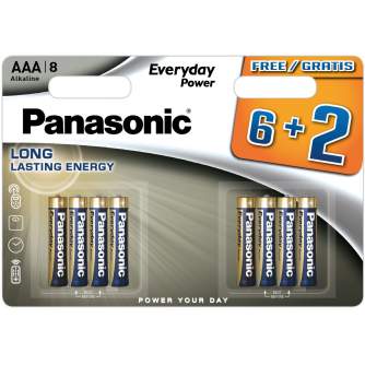 Vairs neražo - Panasonic Batteries Panasonic Everyday Power baterija LR03EPS/8B (6+2) LR03EPS/8BW 6+2F