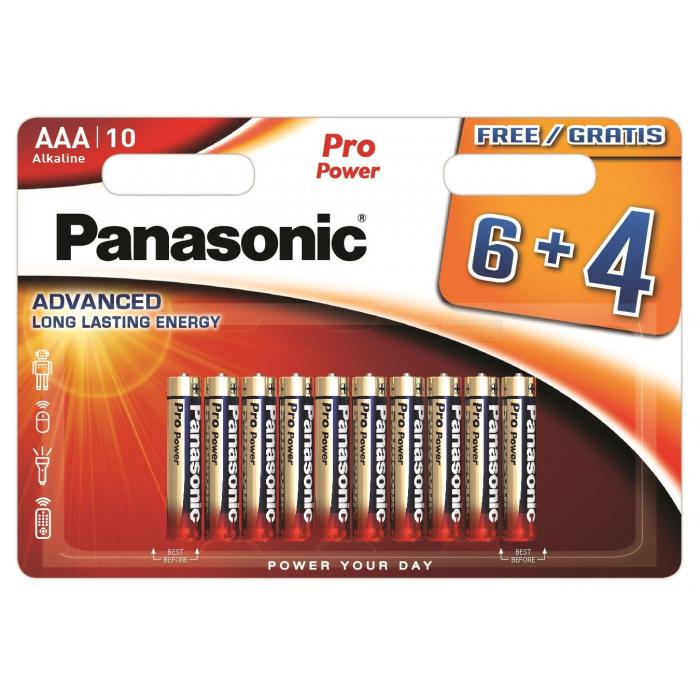 Vairs neražo - Panasonic Batteries Panasonic Pro Power baterija LR03PPG/10B (6+4 gb.) LR03PPG/10BW 6+4F