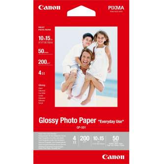 Фотобумага для принтеров - Canon photo paper GP-501 10x15 Glossy 200g 50 sheets 0775B081 - быстрый заказ от производителя