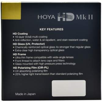 CPL Filters - Hoya Filters Hoya filter circular polarizer HD Mk II 62mm - quick order from manufacturer