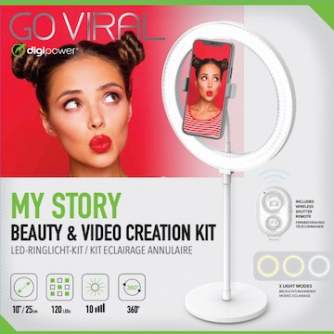 Ring Light - DIGIPOWER MY STORY 10 DESKTOP RING LIGHT W/ REMOTE DP-VRLK10 - quick order from manufacturer