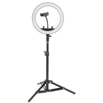 Ring Light - StudioKing SKRL10 LED dimmable LED bi-color ring light with table tripod and - quick order from manufacturer