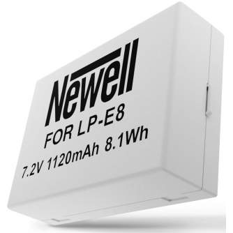 Camera Batteries - Newell LP-E8 baterija priekš Canon EOS 550D 600D 650D 700D battery 1120mAh - buy today in store and with delivery