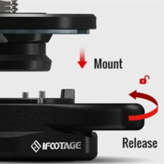 Statīvu aksesuāri - iFootage Seastars Base Q1S (Without Plate) - ātri pasūtīt no ražotāja