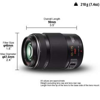 Mirrorless Lenses - Panasonic Lumix G X Vario PZ 45-175mm f/4.0-5.6 ASPH POWER O.I.S, black - quick order from manufacturer