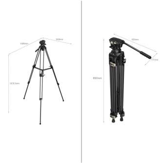 Video Tripods - Smallrig 3751 Video Tripod Heavy-Duty with Fluid Head AD-01 - quick order from manufacturer